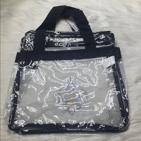 3-pc Set, New Orleans ‘SAINTS’ NFL Clear Tote/Bag, Adult Poncho, Keystrap, NWTag - Picture 3 of 15